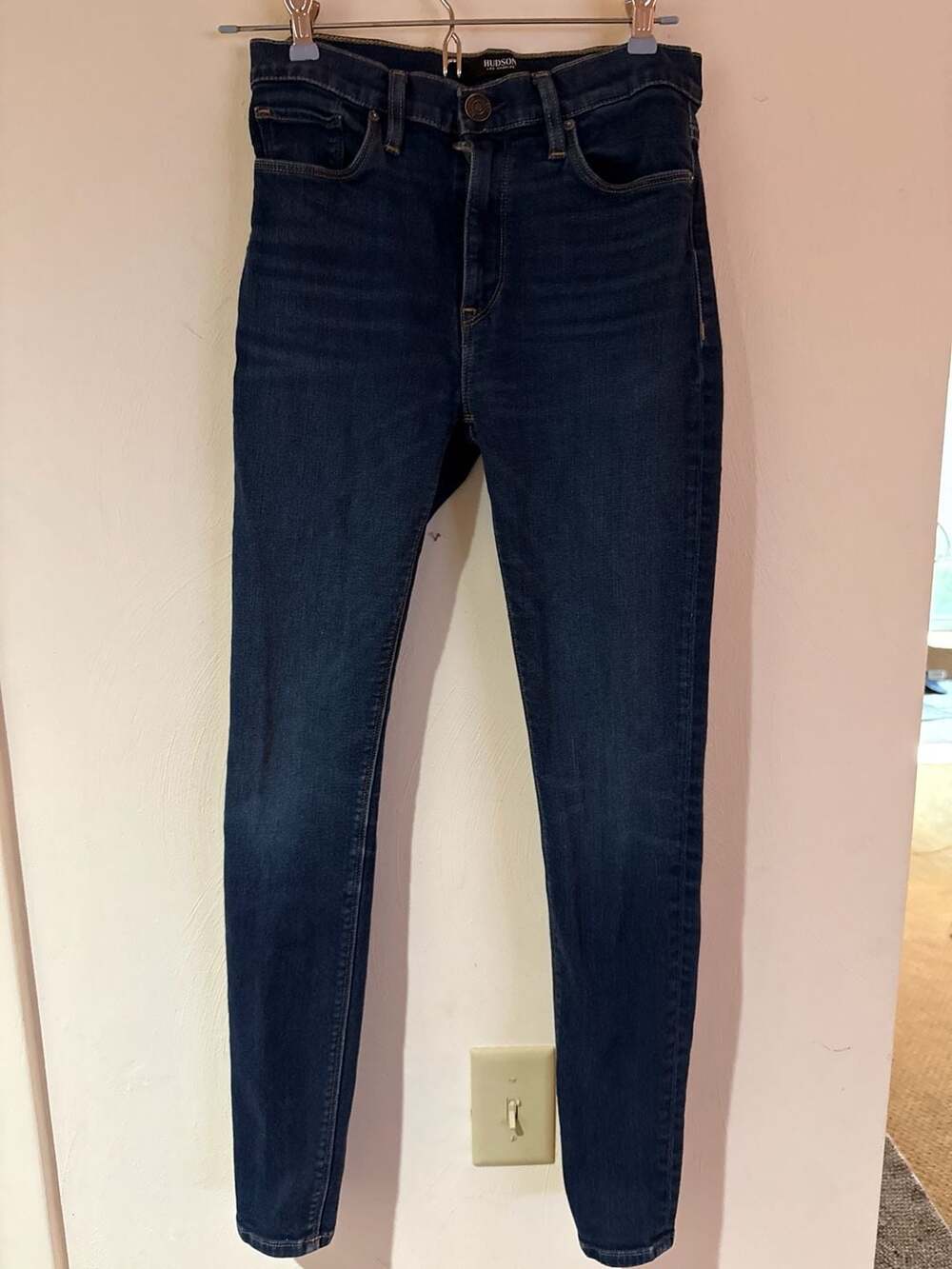 Hudson Los Angeles Women’s Skinny Jeans Size 26 Dark Wash Stretch Denim